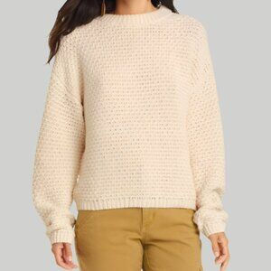 UNIVERSAL THREAD Waffle Knit Pullover Sweater Beige Size S